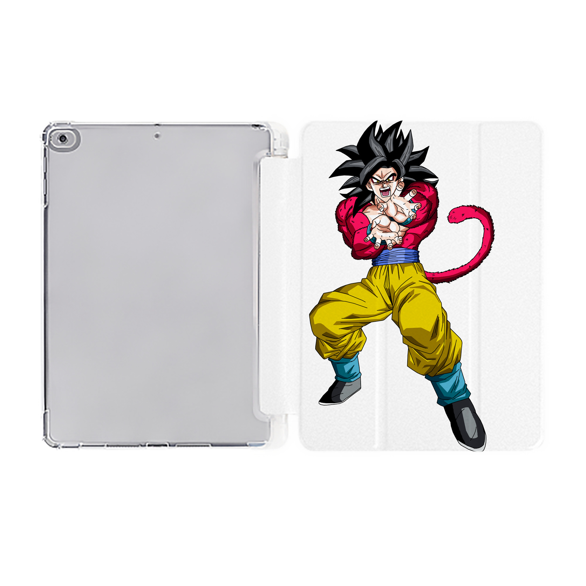 （画像用） ドラゴンボール 孫悟空（そん ごくう）Son Goku カカロット DRAGON BALL Kakarotto IPad ケース ペン収納付き 三つ折りスタンド PUレザー×シリコン 対応機種9.5/10.5/10.9インチ